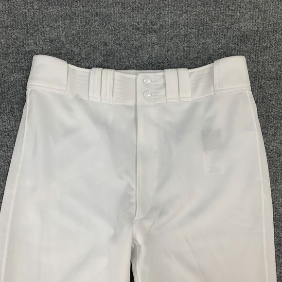 Mizuno Baseball Pant Mens XL Extra Large White Flex Waistband Belt Loops - Picture 3 of 14